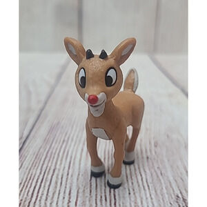 Character Arts Rudolph The Red Nosed Reindeer Figure Plastic PVC Cake Topper 2"